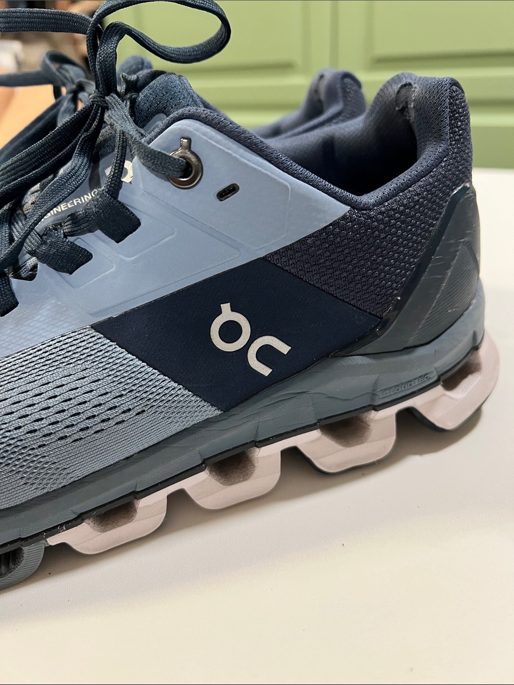 On Running Sneakers, 9, Navy Blue/White - Helion, Cloud Tech